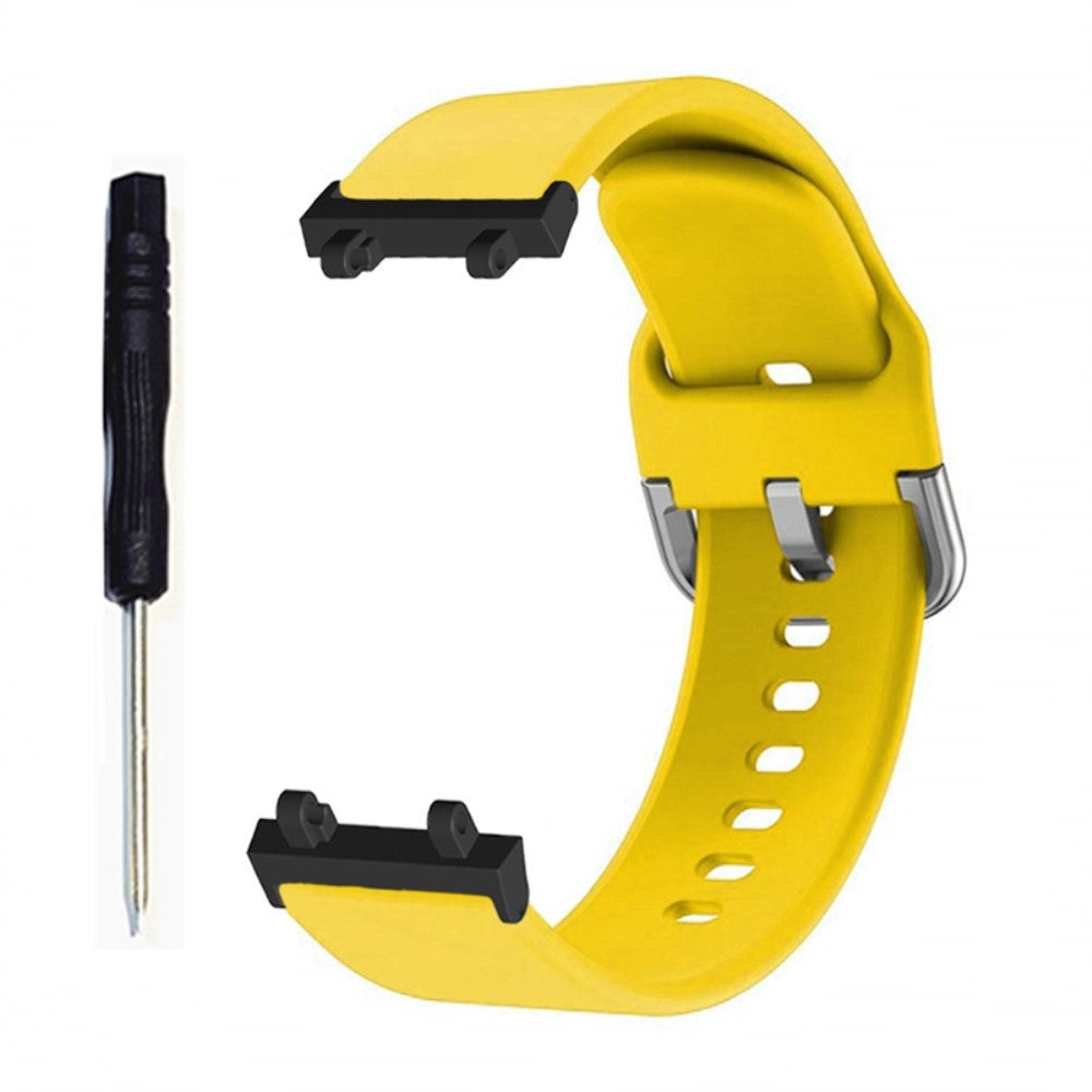 Rigtigt slidstærk Amazfit T-Rex 2 Silikone Rem - Gul#serie_6