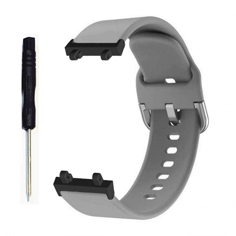 Rigtigt slidstærk Amazfit T-Rex 2 Silikone Rem - Sølv#serie_7