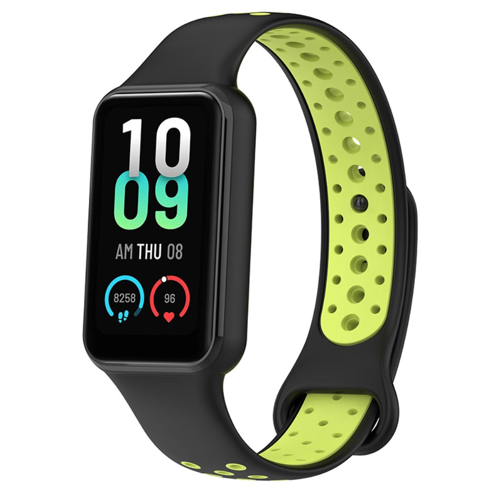 Mega flot Amazfit Band 7 Silikone Rem - Grøn#serie_5