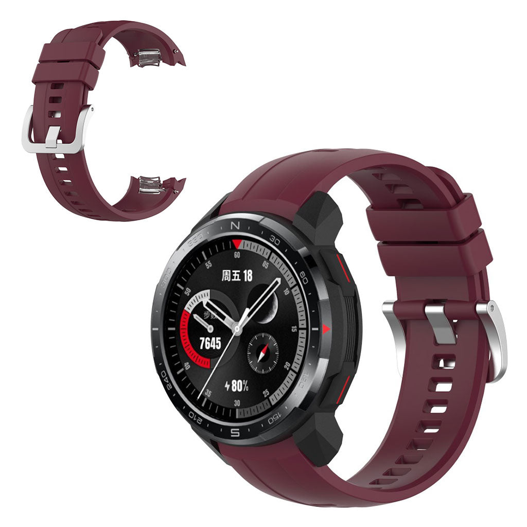 Holdbart Honor Watch GS Pro Silikone Rem - Rød#serie_7