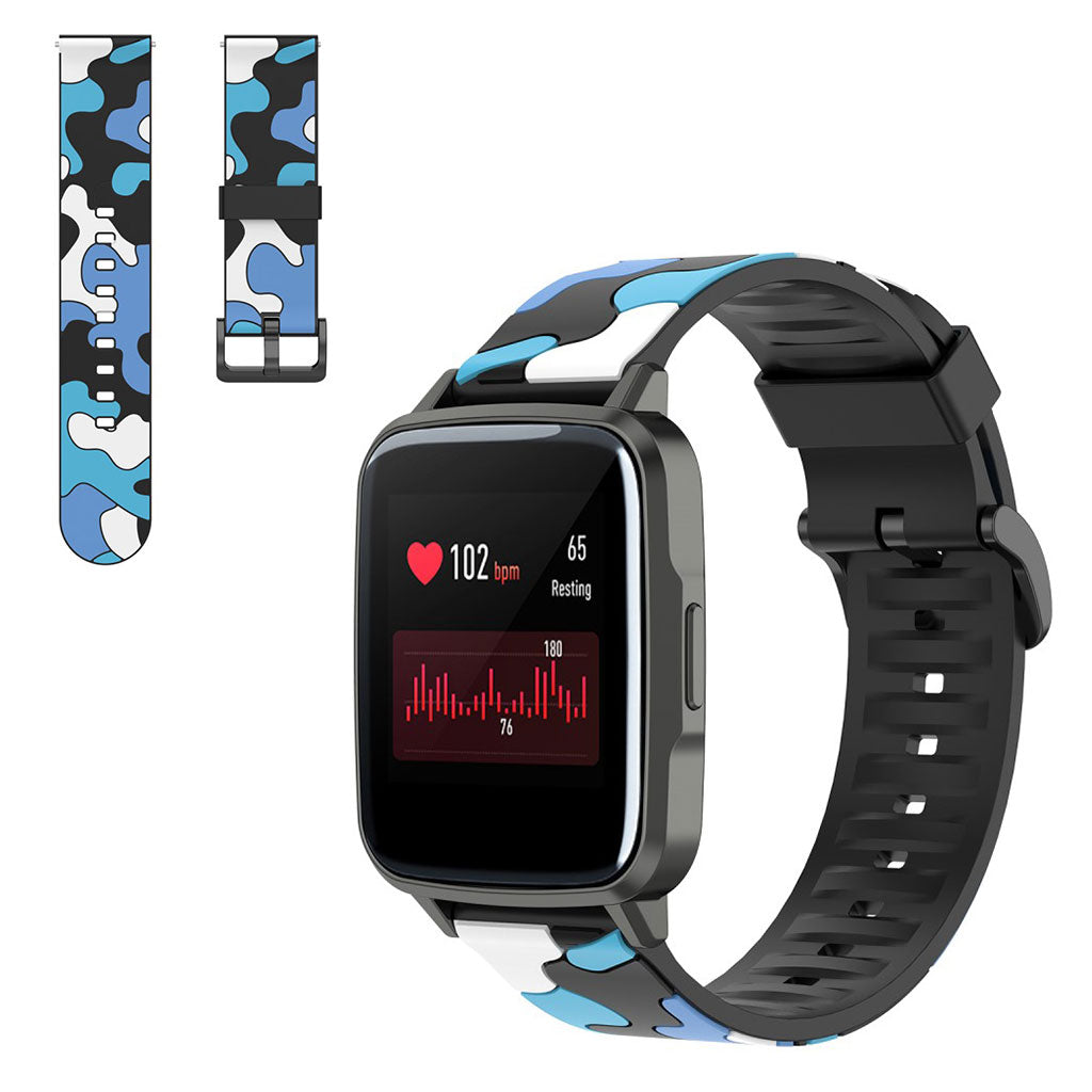 Vildt smuk Haylou SmartWatch LS01 Silikone Rem - Blå#serie_2