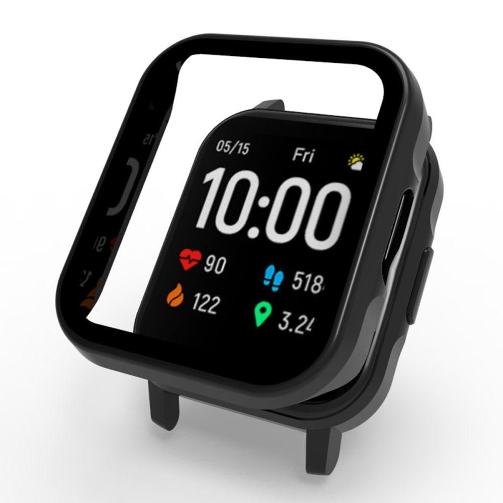 Vildt Flot Haylou SmartWatch LS02 Cover med Skærmbeskytter i Plastik og Hærdet Glas - Blå#serie_5